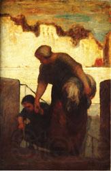 Honore  Daumier The Laundress Spain oil painting art